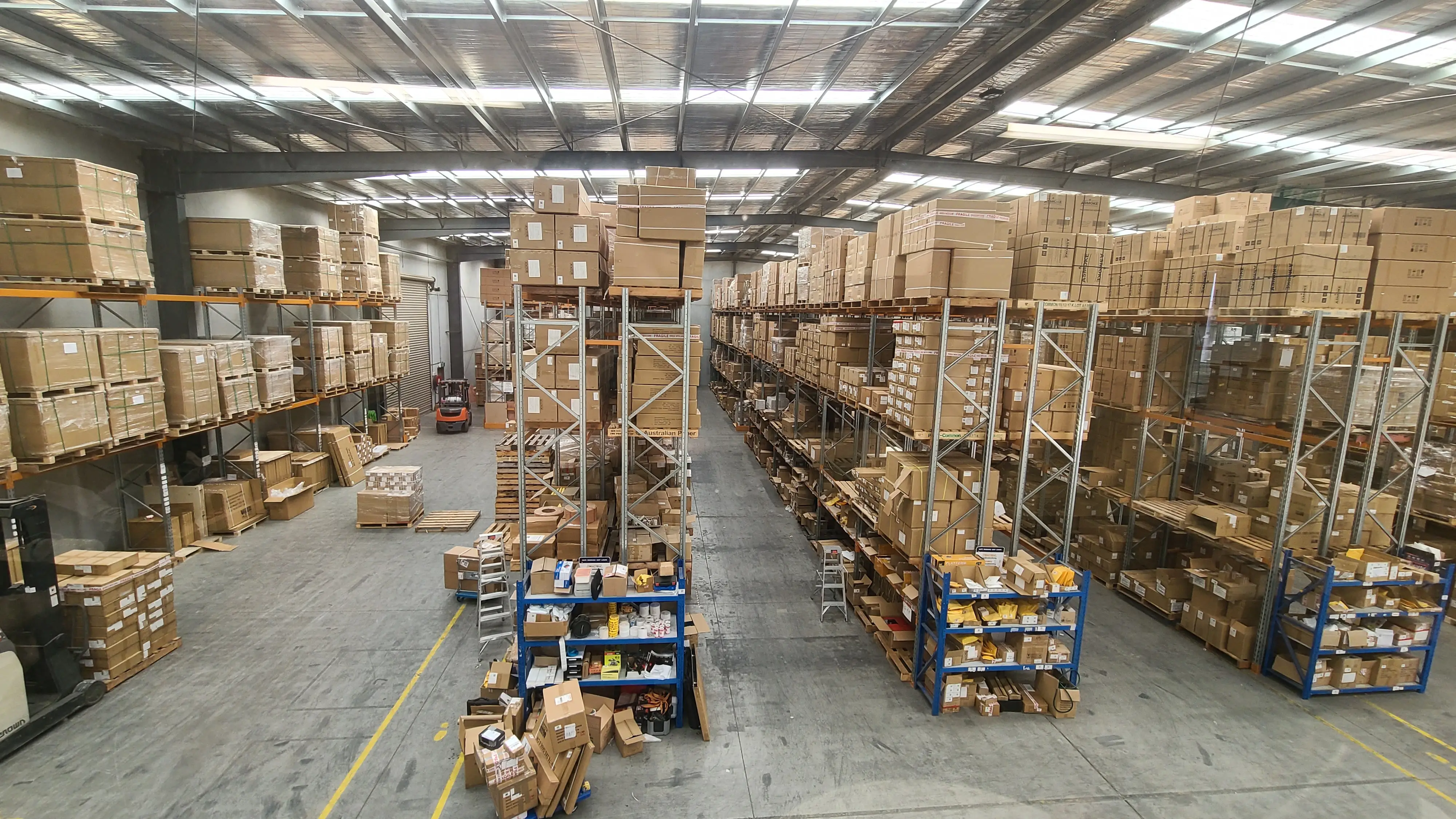 Packed export orders prepared before delivery